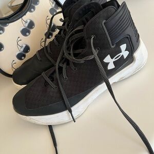 Under Armour Curry 3Zer0 Black and White Athletic Sneakers